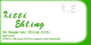 kitti ehling business card
